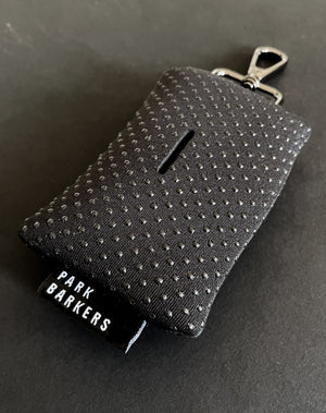 The Yoyogi waste bag holder - Black Raised Polka Dots